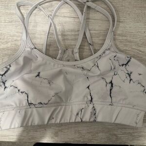 Buffbunny marble sports bra - white
